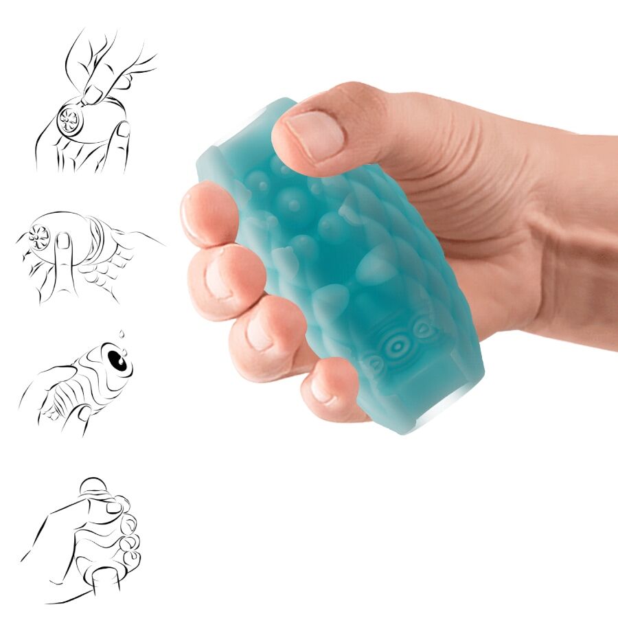 PRETTY LOVE - ATHENA EROS SILICONE MALE MASTURBATOR SKY BLUE - Bild 4