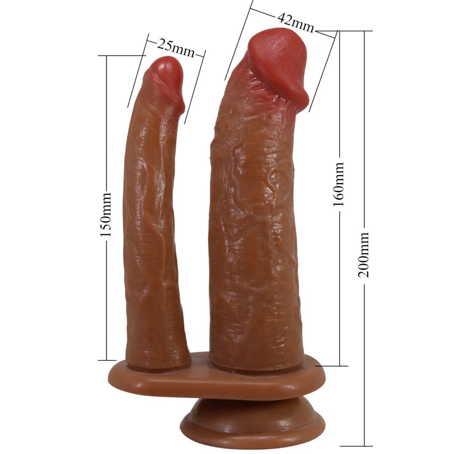 PRETTY LOVE - GORAN DOUBLE DILDO REALISTIC NATURAL MULATO - Bild 3