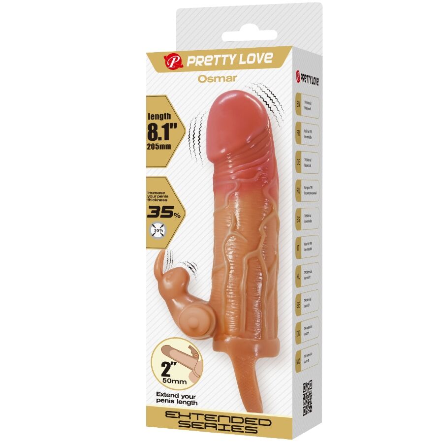 PRETTY LOVE - OSMAR PENIS SLEEVE + VIBRATING CLITORIS STIMULATOR - Bild 8