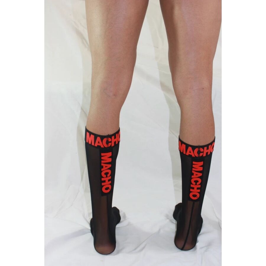 MACHO - THIN SOCKS ONE SIZE BLACK/RED - Bild 5