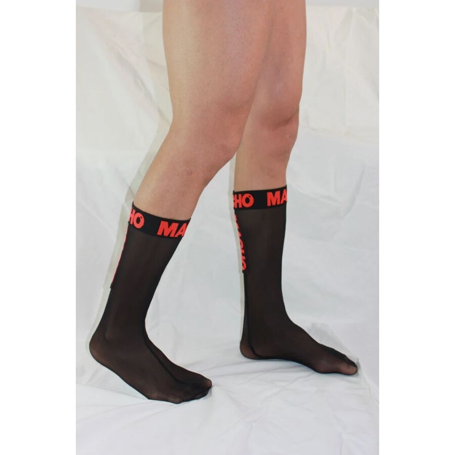 MACHO - THIN SOCKS ONE SIZE BLACK/RED - Bild 6