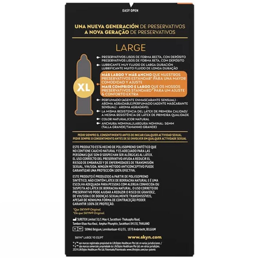 SKYN - LARGE EXTRA ADJUSTMENT CONDOMS 10 UNITS - Bild 3