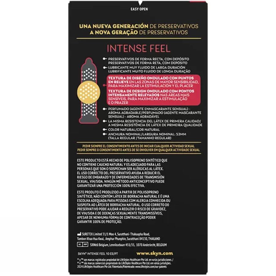 SKYN - INTENSE FEEL TEXTURED CONDOM WITH WAVY DESIGN 10 UNITS - Bild 3