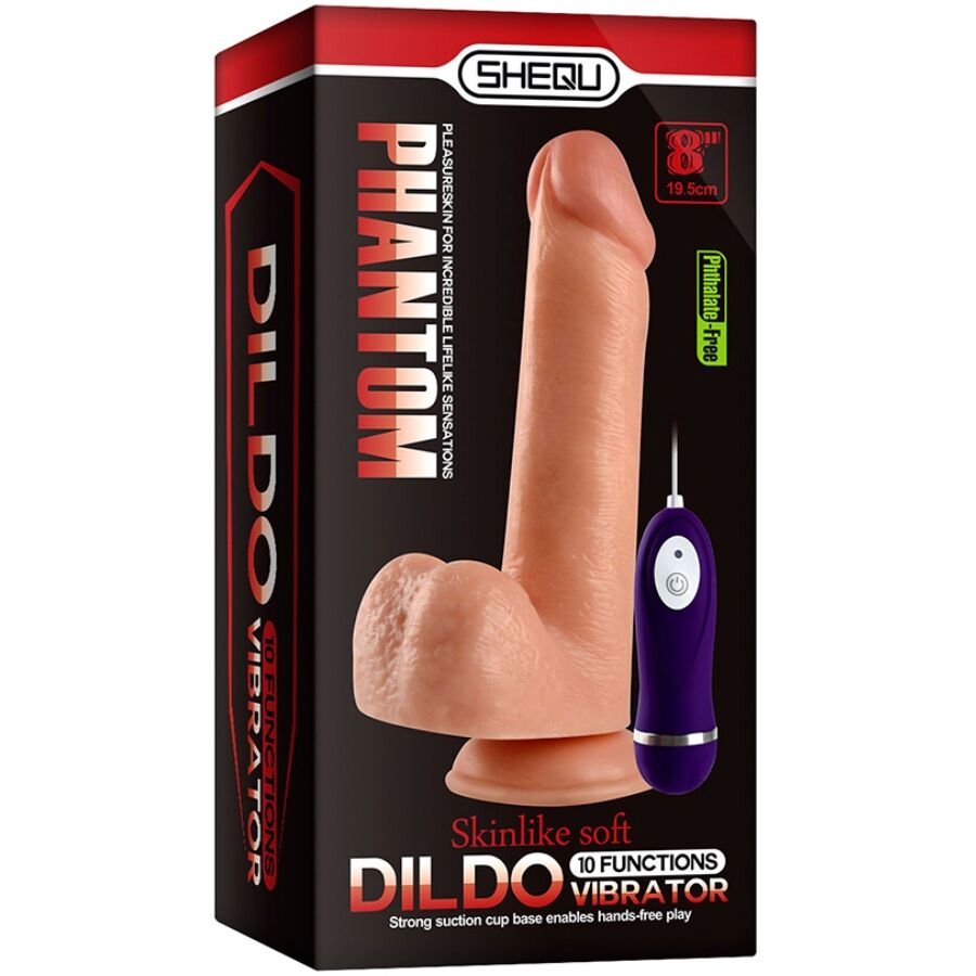 SHEQU - PHANTOM VIBRATING DILDO WITH REMOTE CONTROL 20 CM - Bild 6