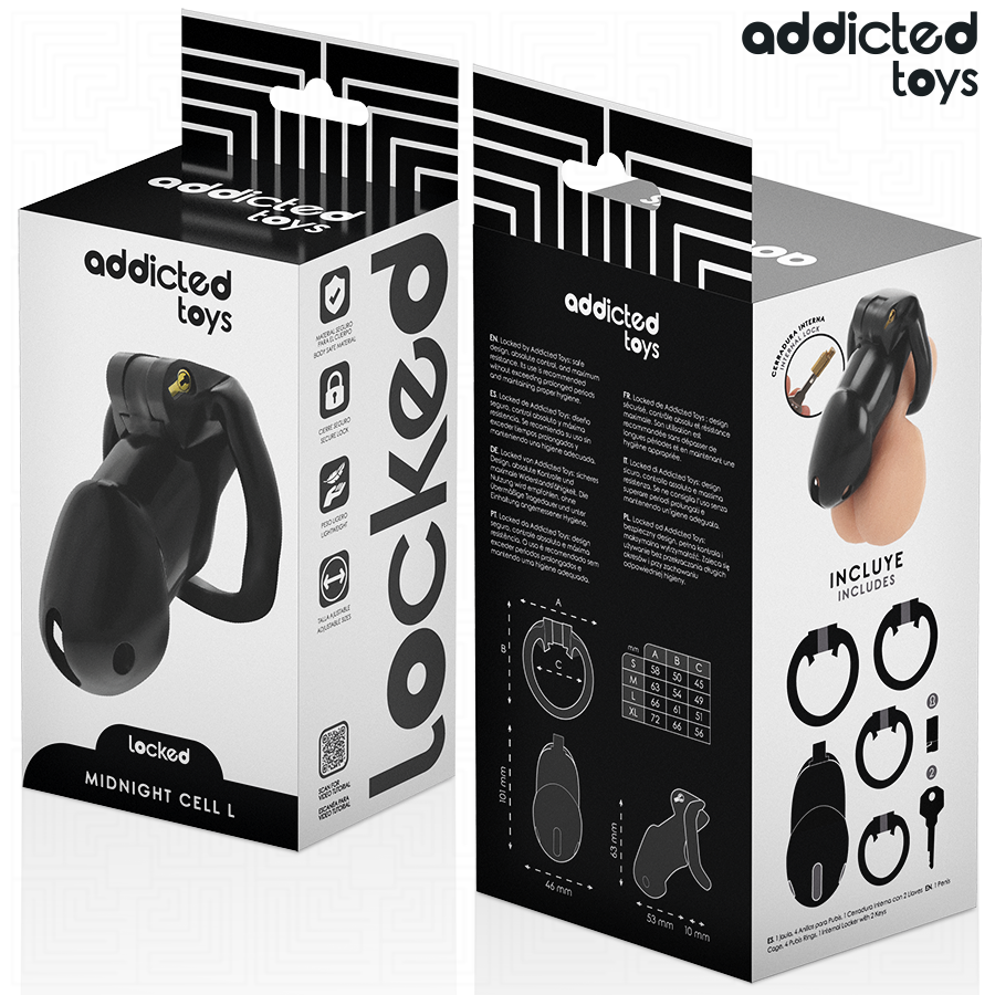 ADDICTED TOYS LOCKED - MINDNIGHT CELL PENIS CAGE SIZE L - Bild 7