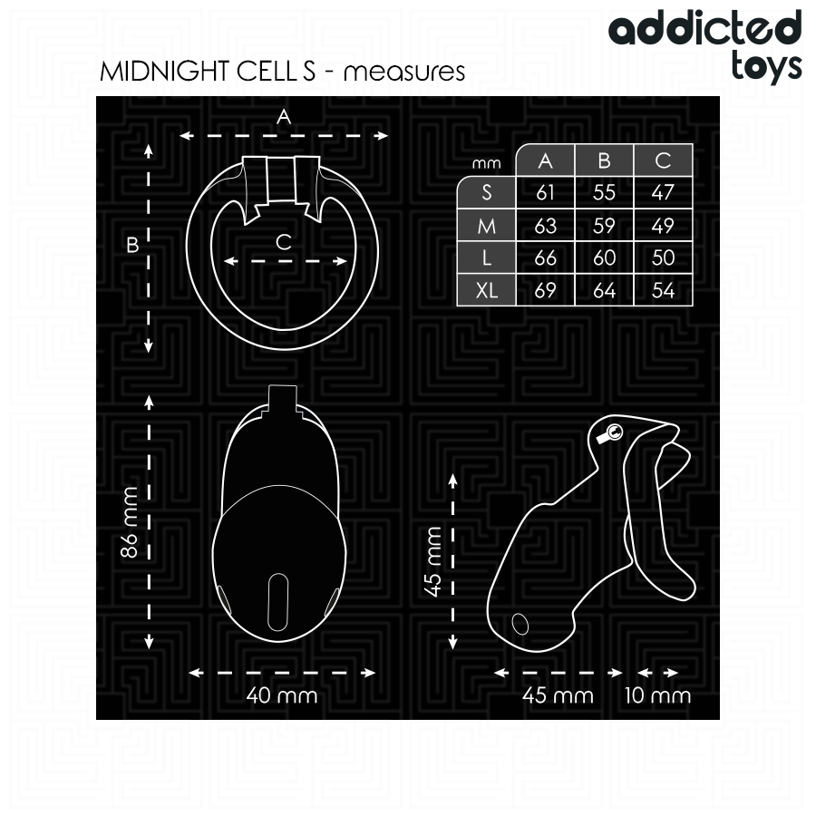 ADDICTED TOYS LOCKED - MINDNIGHT CELL PENIS CAGE SIZE S - Bild 5