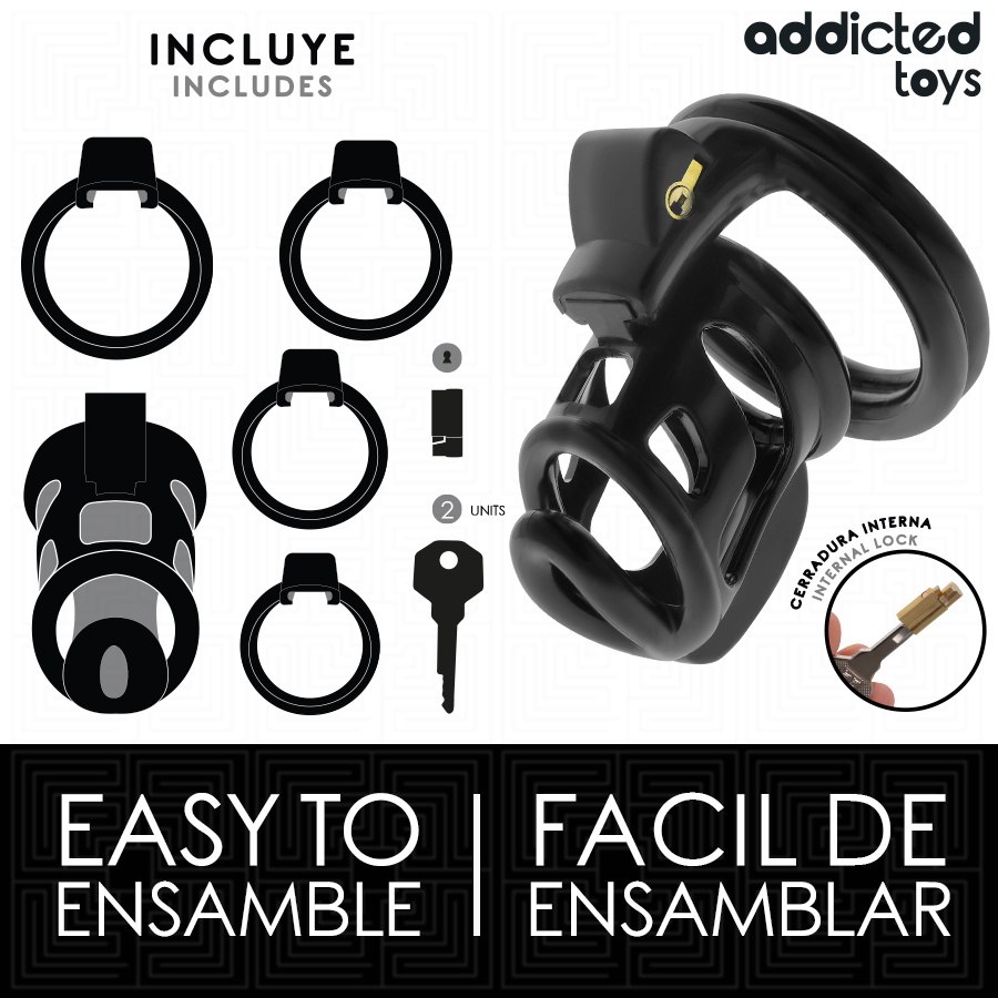 ADDICTED TOYS LOCKED - GILDEN CAGE SILICONE PENIS CAGE 8.5 CM - Bild 5