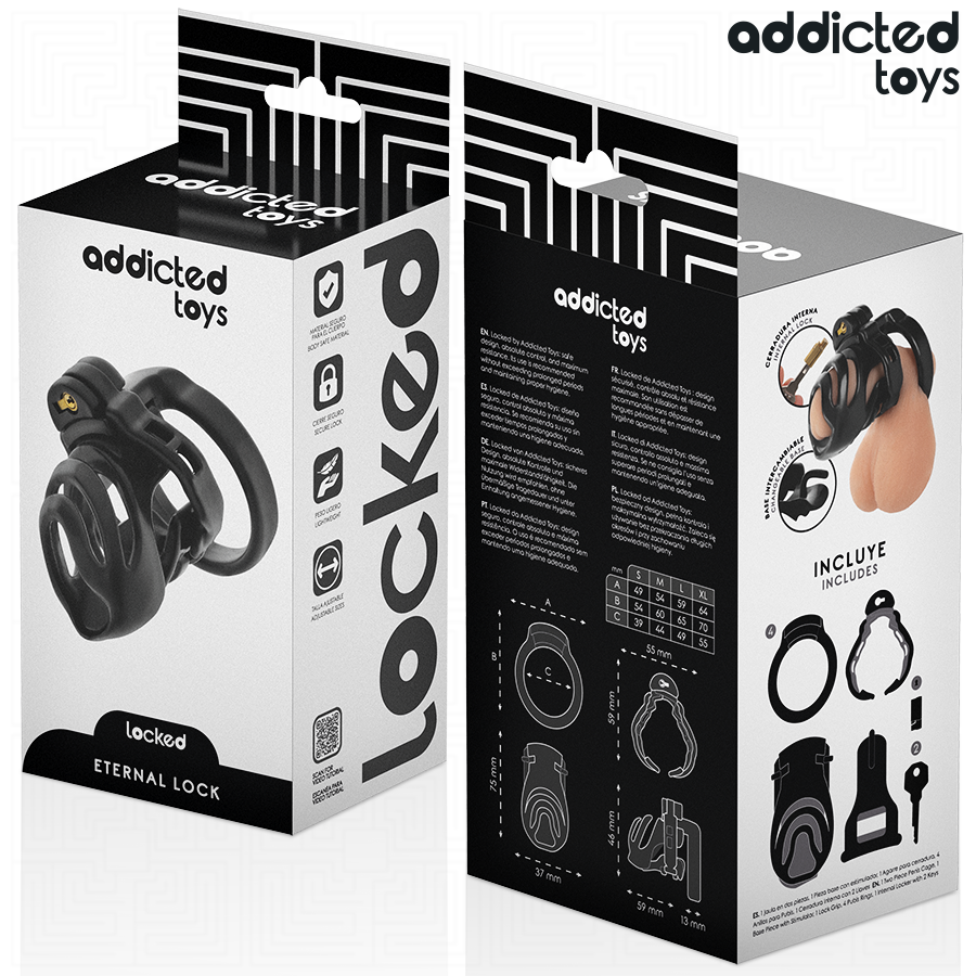 ADDICTED TOYS LOCKED - ETERNAL LOCK PENIS CAGE 9 CM - Bild 5