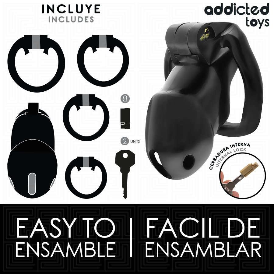 ADDICTED TOYS LOCKED - MINDNIGHT CELL PENIS CAGE SIZE M - Bild 6