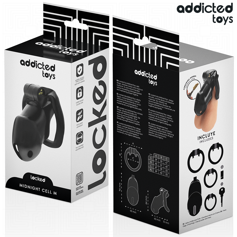 ADDICTED TOYS LOCKED - MINDNIGHT CELL PENIS CAGE SIZE M - Bild 3