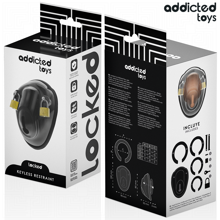 ADDICTED TOYS LOCKED - KEYLESS RESTRAINT PENIS CAGE 11.5 CM - Bild 3