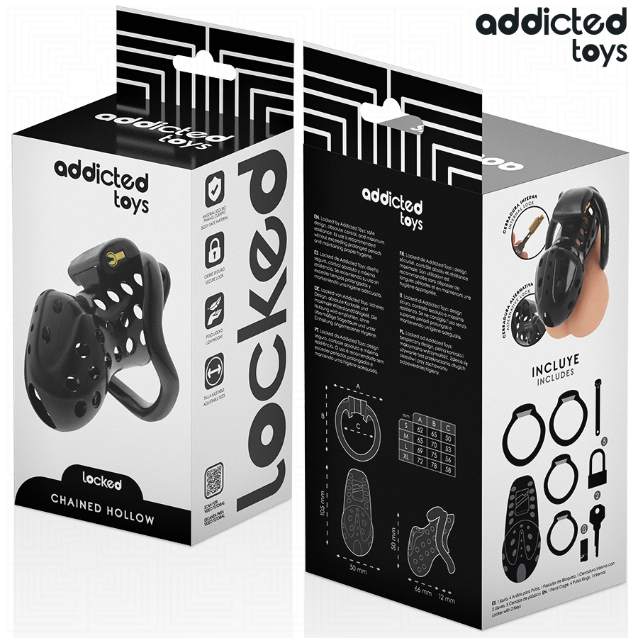 ADDICTED TOYS LOCKED - CHAINED HOLLOW PENIS CAGE 10.5 CM - Bild 5