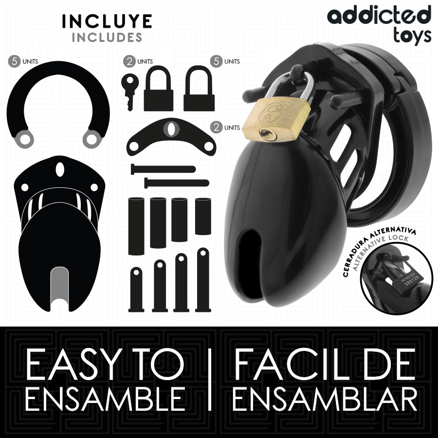 ADDICTED TOYS LOCKED - OBSIDIAN HOLD PENIS CAGE SIZE S - Bild 6
