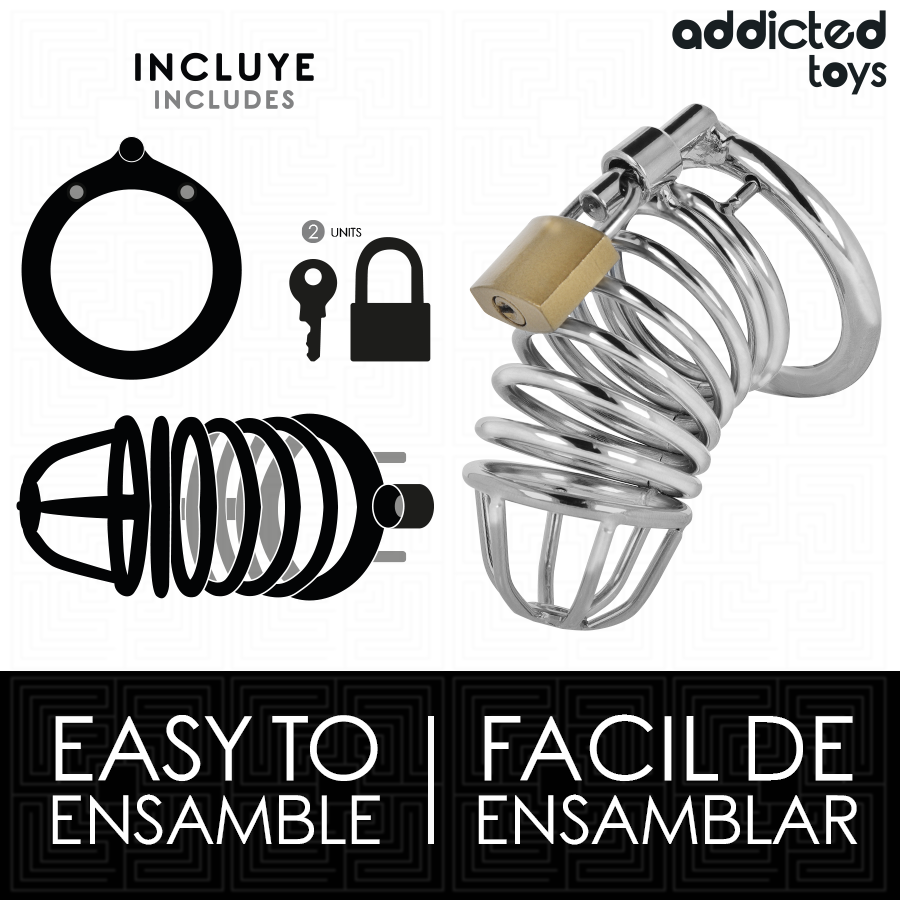 ADDICTED TOYS LOCKED - IRON CELL METAL PENIS CAGE SIZE M - Bild 6