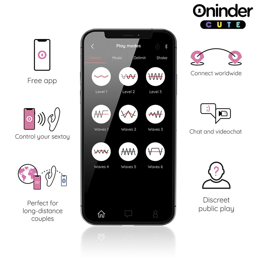 ONINDER CUTE - LOVE BUNNY VIBRATOR G-SPOT CLITORIS - FREE WORLDWIDE APP - Bild 3