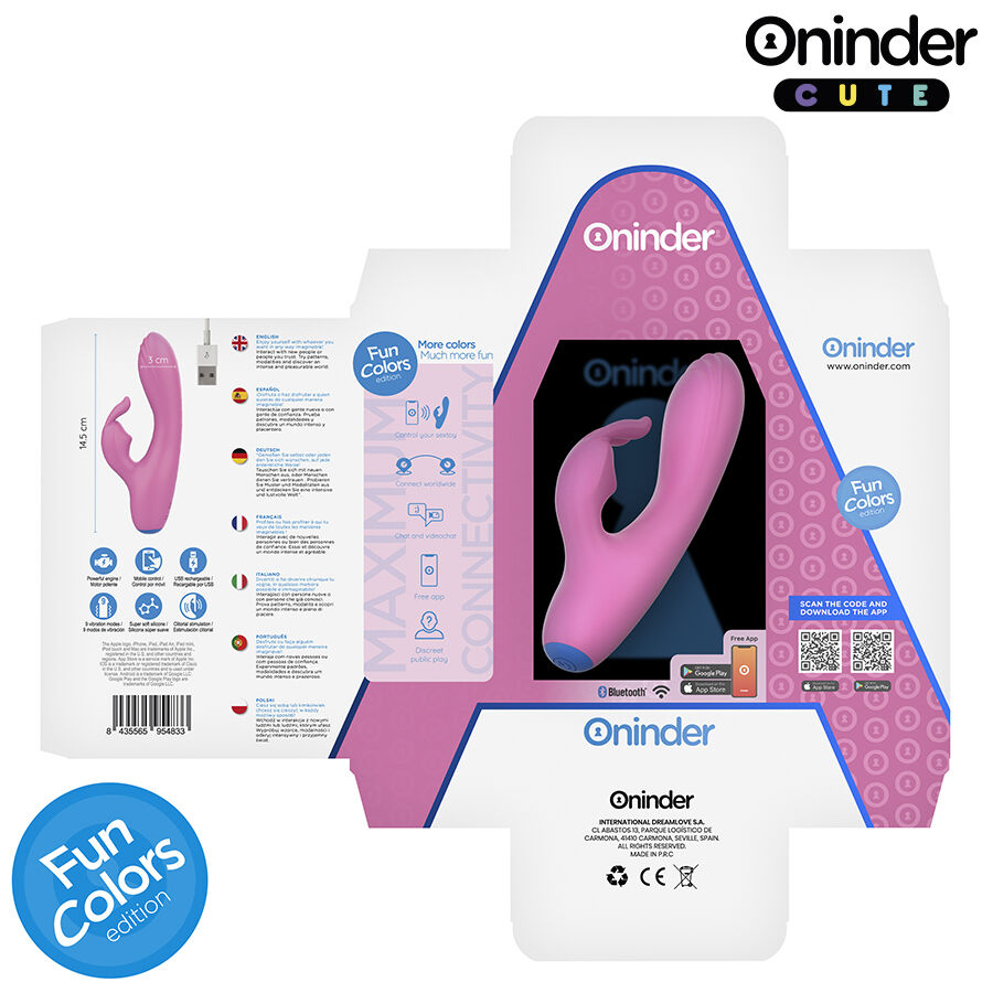 ONINDER CUTE - LOVE BUNNY VIBRATOR G-SPOT CLITORIS - FREE WORLDWIDE APP - Bild 5