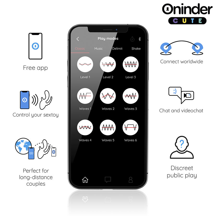 ONINDER CUTE - LOVE 3 SOME TRIPLE VIBRATOR - FREE WORLDWIDE APP - Bild 4