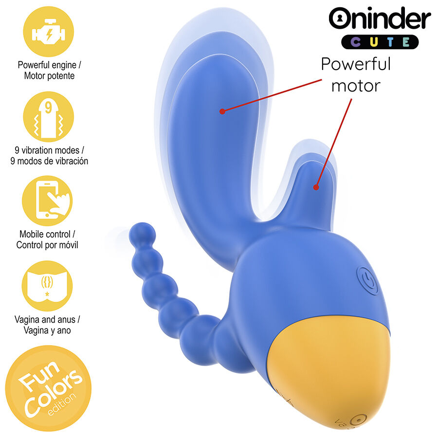ONINDER CUTE - LOVE 3 SOME TRIPLE VIBRATOR - FREE WORLDWIDE APP - Bild 6