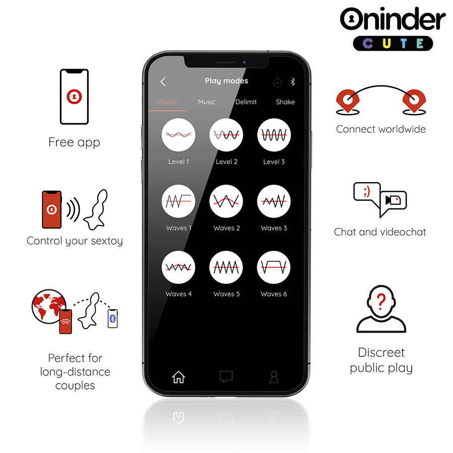 ONINDER CUTE - LOVE BUTT VIBRATING ANAL PLUG DILATOR - FREE WORLDWIDE APP - Bild 3