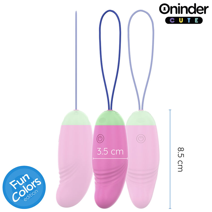 ONINDER CUTE - LOVE PLEASURE 360° VIBRATING-ROTATING SILICONE EGG - FREE GLOBAL APP - Bild 3