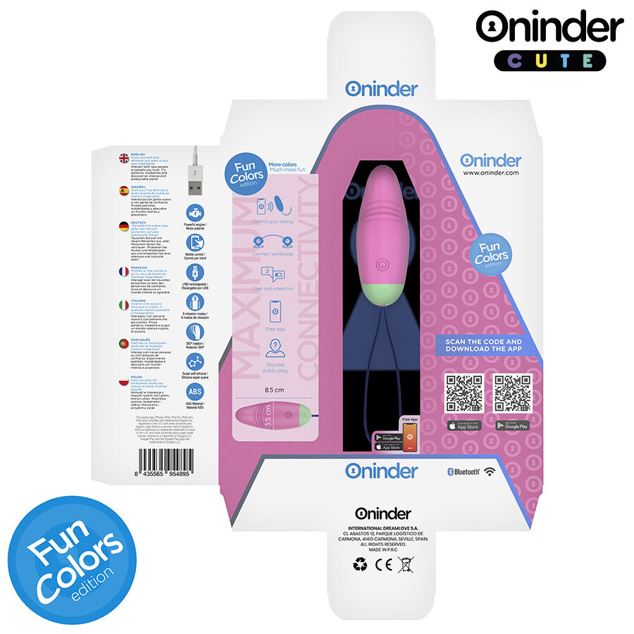 ONINDER CUTE - LOVE PLEASURE 360° VIBRATING-ROTATING SILICONE EGG - FREE GLOBAL APP - Bild 7