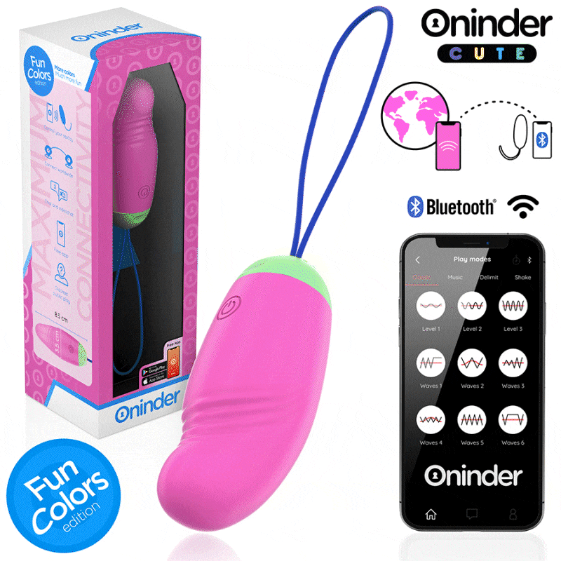 ONINDER CUTE - LOVE PLEASURE 360° VIBRATING-ROTATING SILICONE EGG - FREE GLOBAL APP - Bild 9