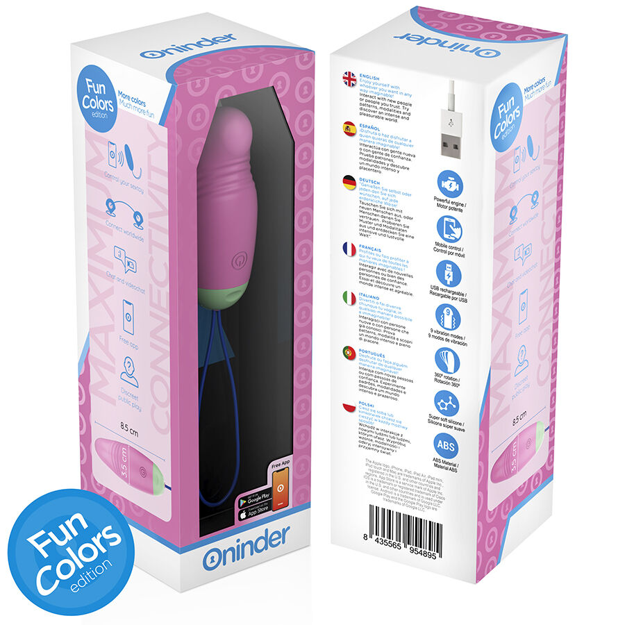 ONINDER CUTE - LOVE PLEASURE 360° VIBRATING-ROTATING SILICONE EGG - FREE GLOBAL APP - Bild 8