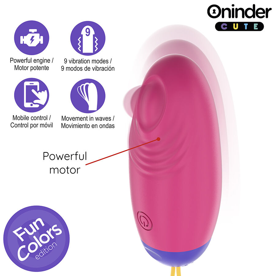 ONINDER CUTE - LOVE PLEASURE VIBRO-WAVE TAPPING SILICONE EGG - FREE GLOBAL APP - Bild 7