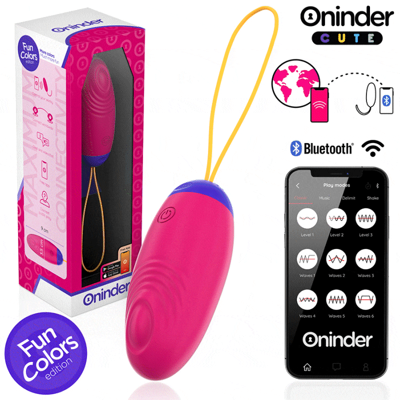 ONINDER CUTE - LOVE PLEASURE VIBRO-WAVE TAPPING SILICONE EGG - FREE GLOBAL APP - Bild 3