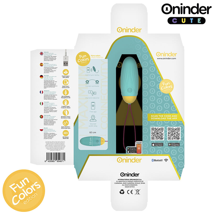 ONINDER CUTE - LOVE PLEASURE VIBRATING EGG - ROTATING SILICONE GEMS - FREE GLOBAL APP - Bild 5