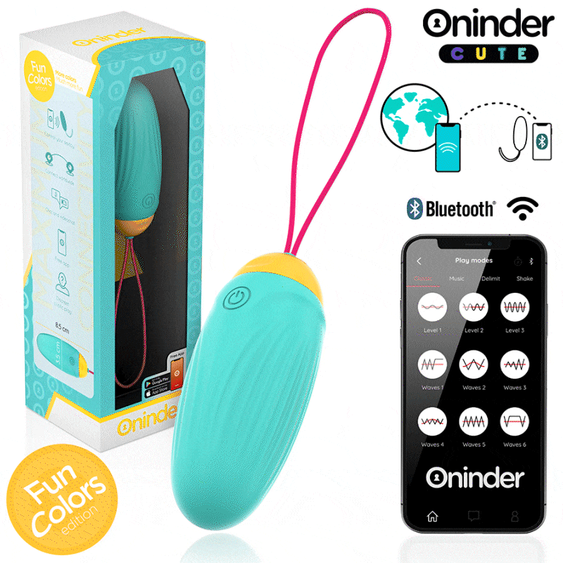 ONINDER CUTE - LOVE PLEASURE VIBRATING EGG - ROTATING SILICONE GEMS - FREE GLOBAL APP - Bild 9