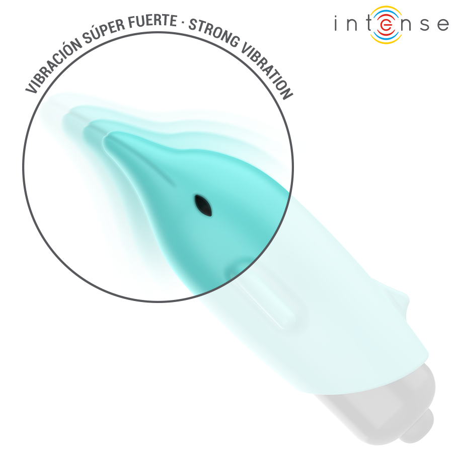 INTENSE - ECHO VIBRATING BULLET DOLPHIN BLUE 8 X 4.7 CM - Bild 4