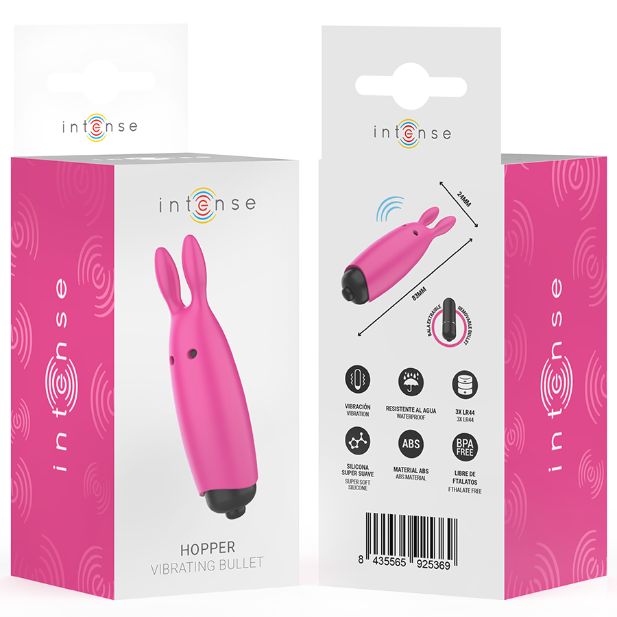 INTENSE - HOPPER PINK VIBRATING BULLET 8.3 X 2.4 CM - Bild 7