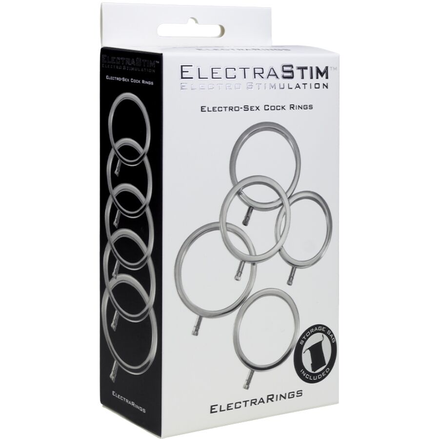 ELECTRASTIM - ELECTRARINGS METAL PENIS RINGS PACK OF 5 - Bild 3