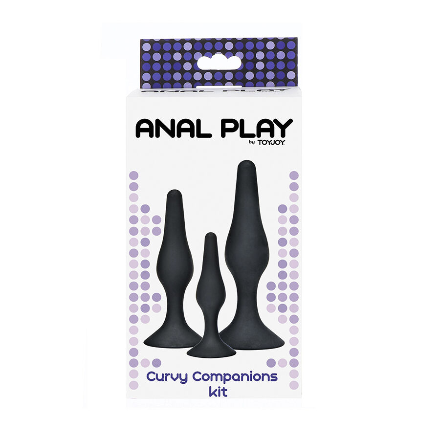 TOYJOY - ANAL PLAY CURVY COMPANIONS ANAL PLUG 3 PIECES BLACK - Bild 3