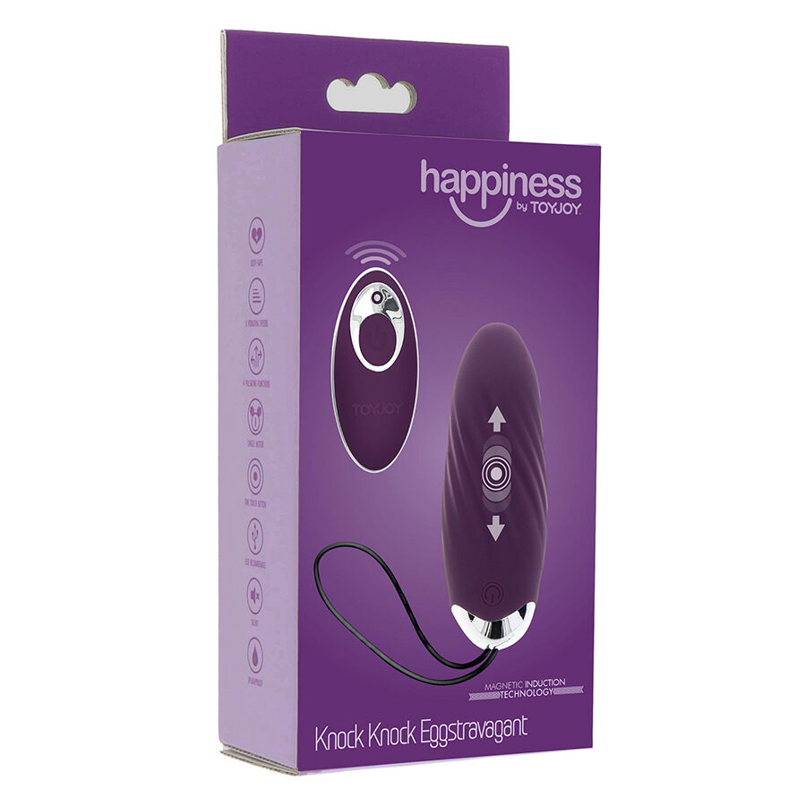 TOYJOY - HAPPINESS KNOCK KNOCK EGGSTAVAGANT VIBRATOR WITH REMOTE CONTROL PURPLE - Bild 7