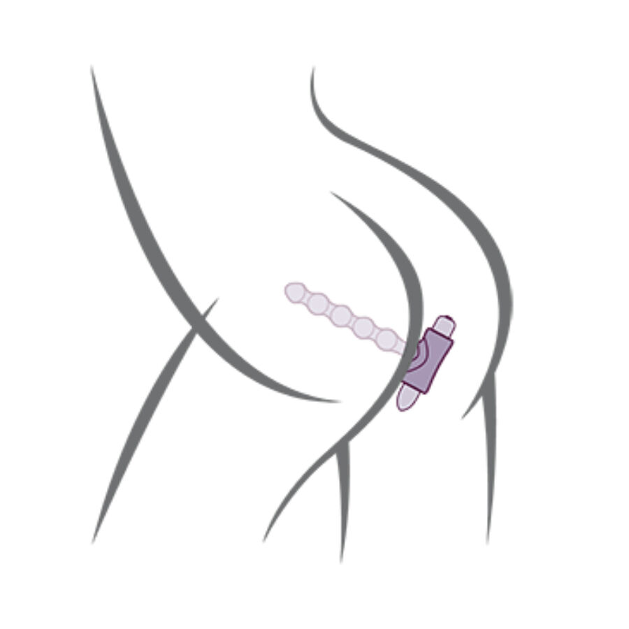 Alternative view of ROCKS- OFF - PETITE SENSATIONS PEARLS ANAL PLUG VIBRATOR BLACK