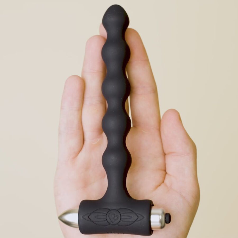 ROCKS- OFF - PETITE SENSATIONS PEARLS ANAL PLUG VIBRATOR BLACK - Bild 6