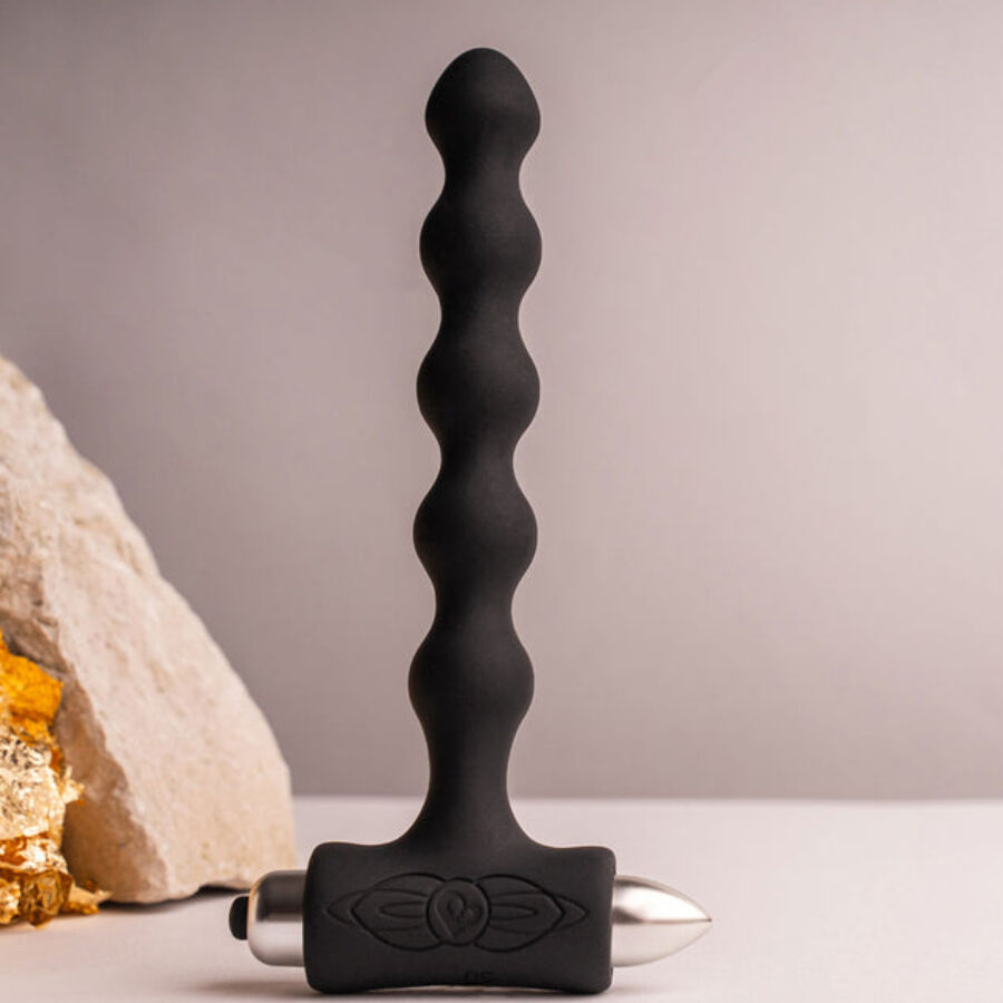 ROCKS- OFF - PETITE SENSATIONS PEARLS ANAL PLUG VIBRATOR BLACK - Bild 9