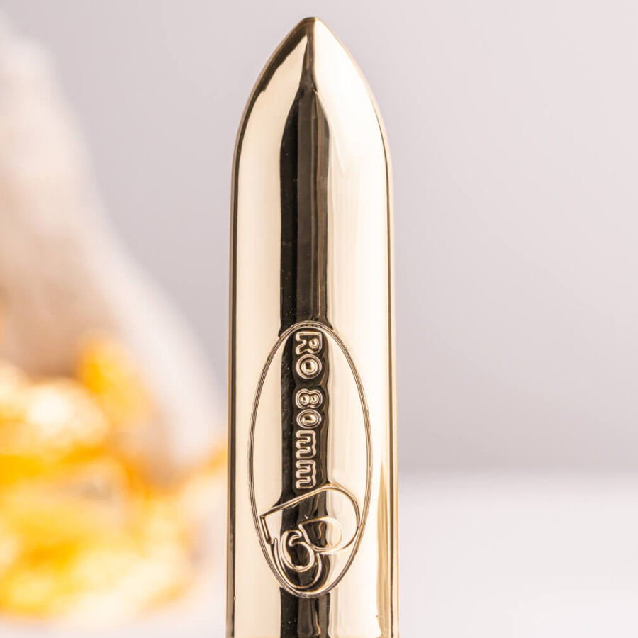 Alternative view of ROCKS- OFF - RO-80 CHAMPAGNE GOLDEN VIBRATING BULLET