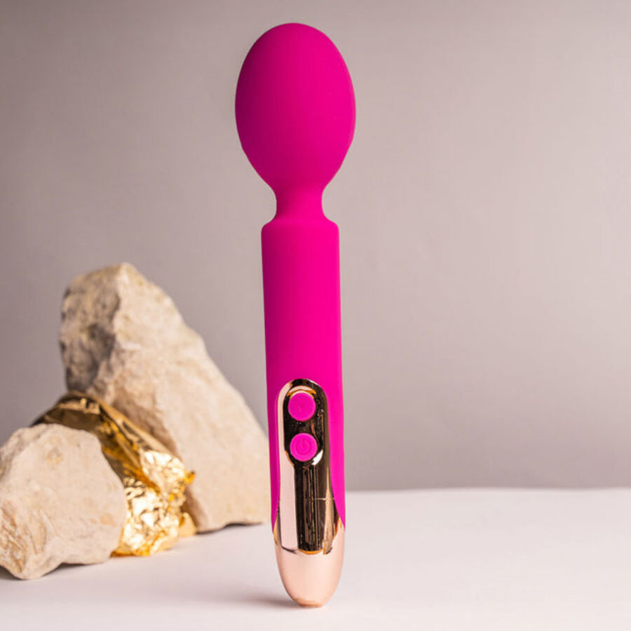 Alternative view of ROCKS- OFF - ORIEL FLEXIBLE WAND VIBRATOR FUCHSIA