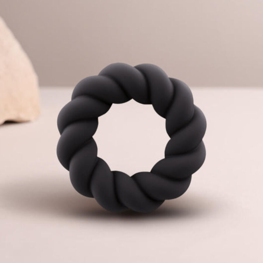 ROCKS-OFF - TWIST BLACK SILICONE MASTURBATOR RING - Bild 4