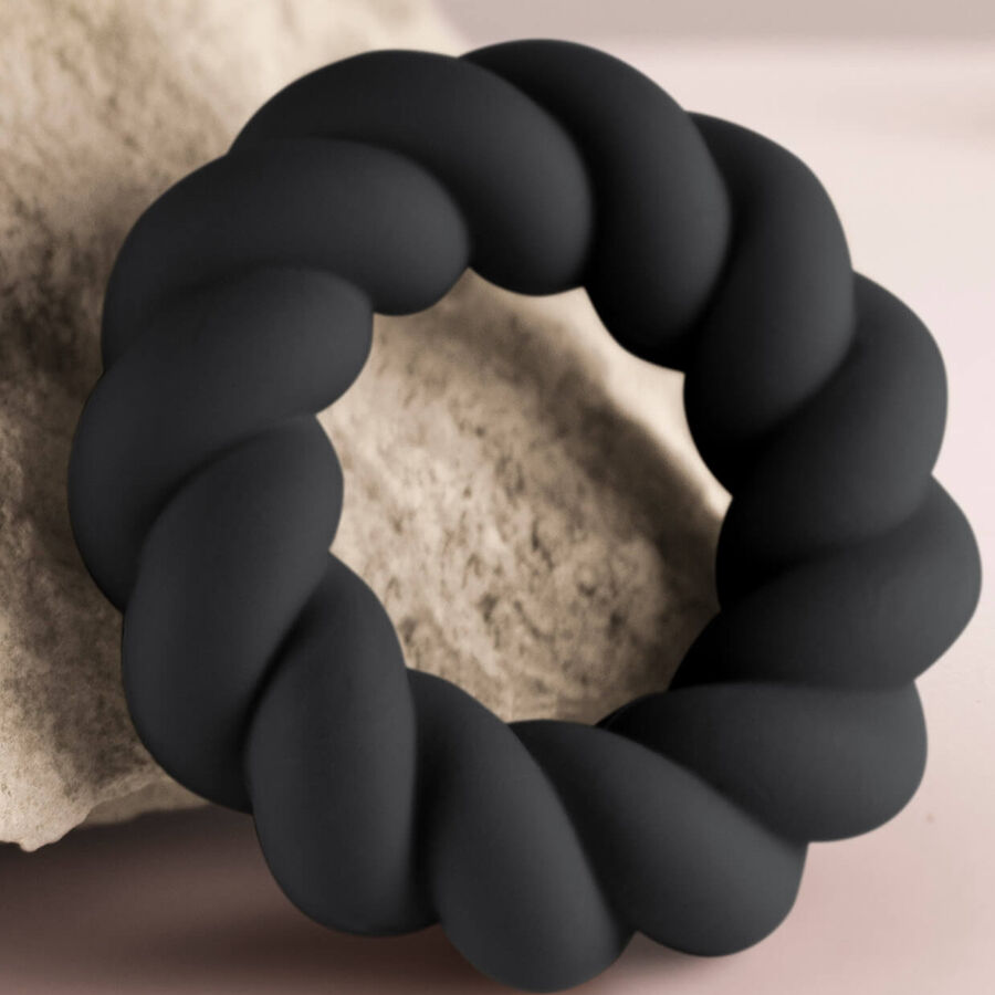 ROCKS-OFF - TWIST BLACK SILICONE MASTURBATOR RING - Bild 7