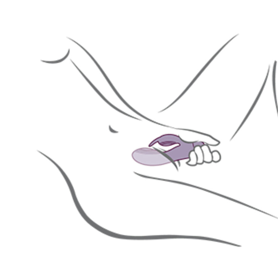 Alternative view of ROCKS- OFF - GLO- GIRL PURPLE RABBIT VIBRATOR