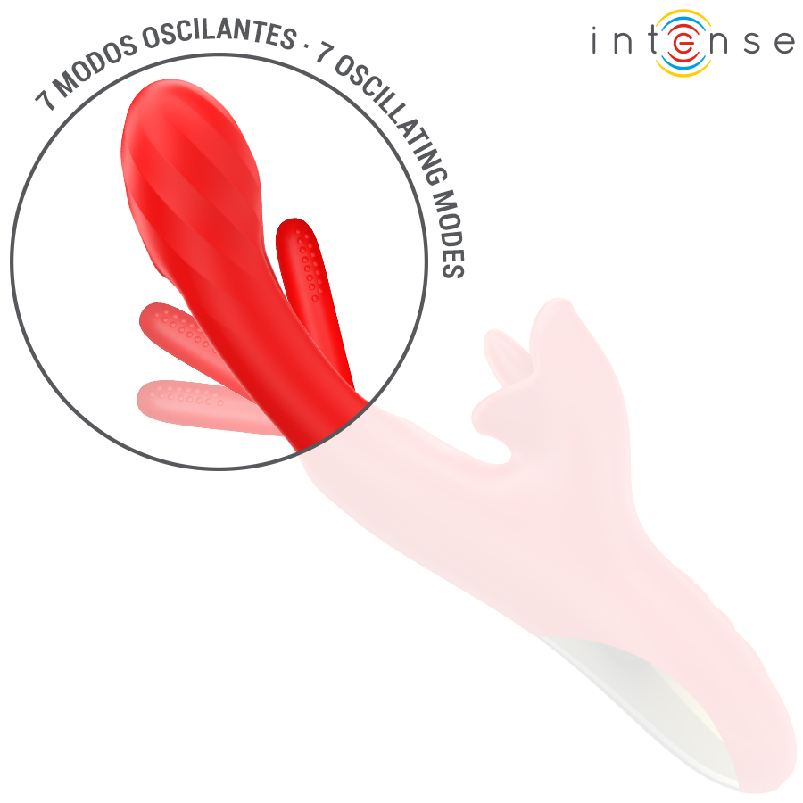 INTENSE - JESSICA MULTIFUNCTION VIBRATOR CLITORIS STIMULATION 24.8 CM RED - Bild 4
