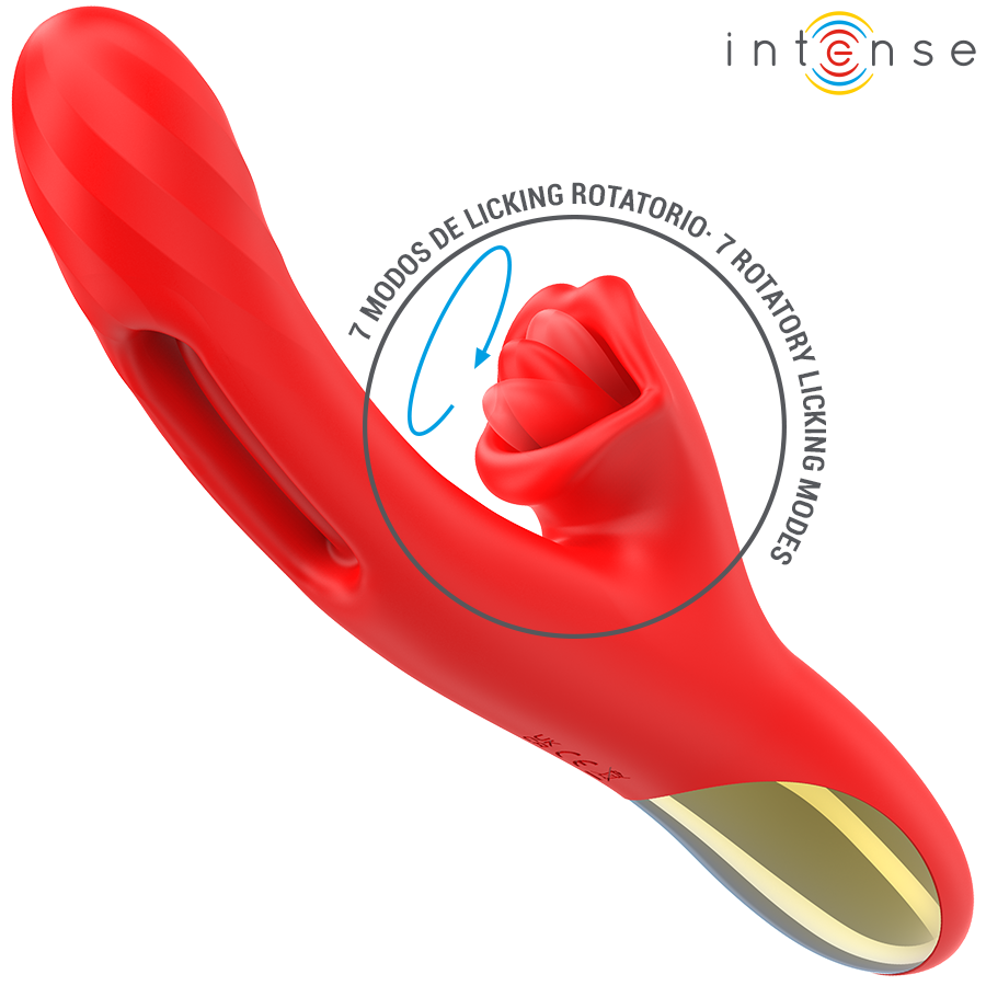 INTENSE - JESSICA MULTIFUNCTION VIBRATOR CLITORIS STIMULATION 24.8 CM RED - Bild 3