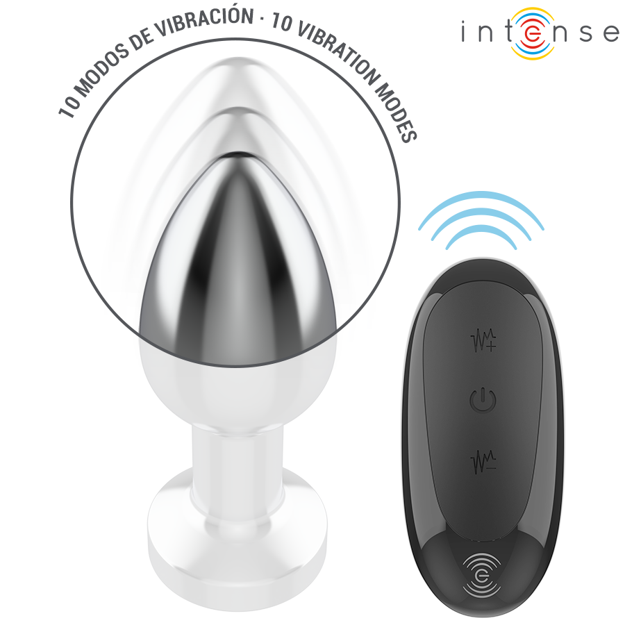 INTENSE - ANAL PLUG 10 VIBRATIONS METAL WITH REMOTE CONTROL M - Bild 3