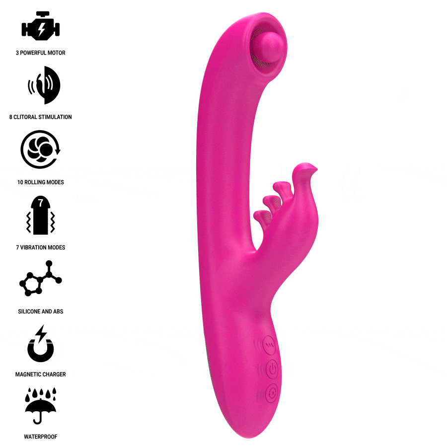 Alternative view of INTENSE - CHRISTINA MULTIFUNCTION RABBIT VIBRATOR 22.5 CM PINK