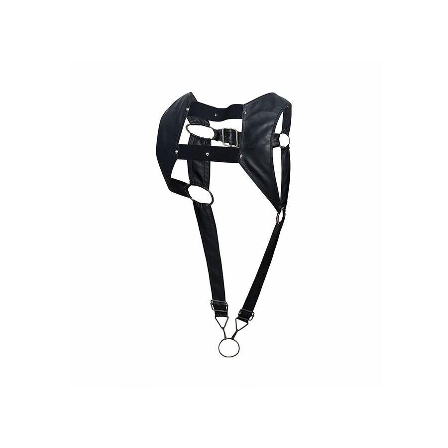 Alternative view of MOB - DNGEON BLACK HARNESS WITH UPPER COCK RING ONE SIZE