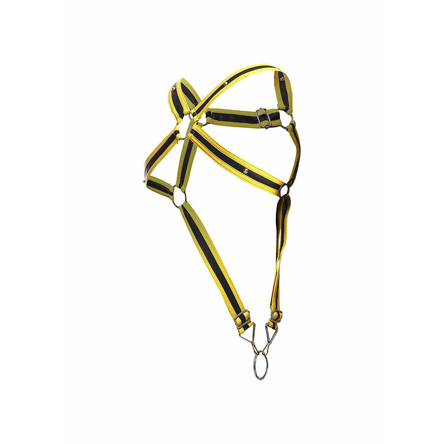 MOB - DNGEON YELLOW CROSSED PENIS HARNESS ONE SIZE - Bild 6
